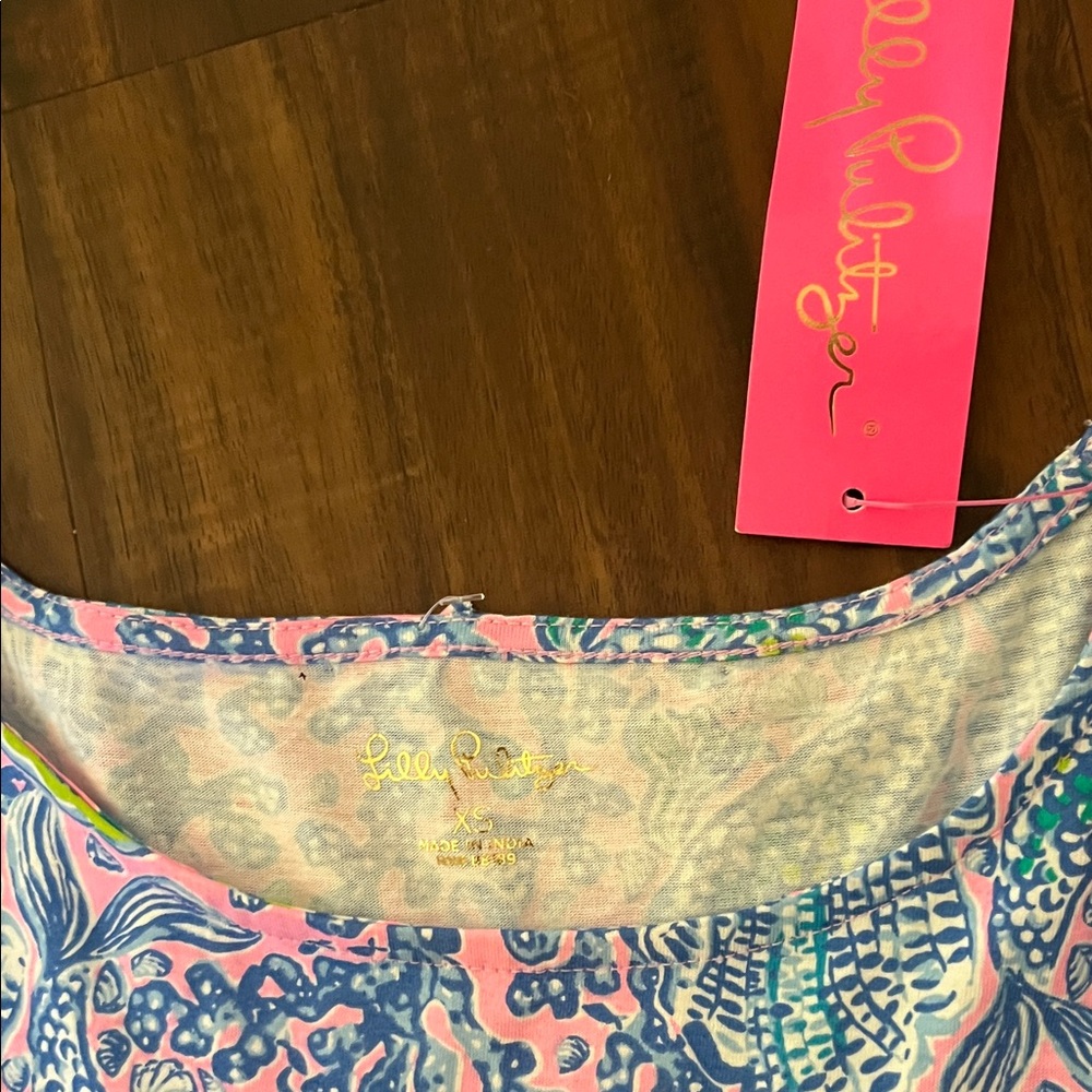 New Lilly Pulitzer Geanna Flutter Sleeve Green Ruffled Smocked Dress - Picture 8 of 14